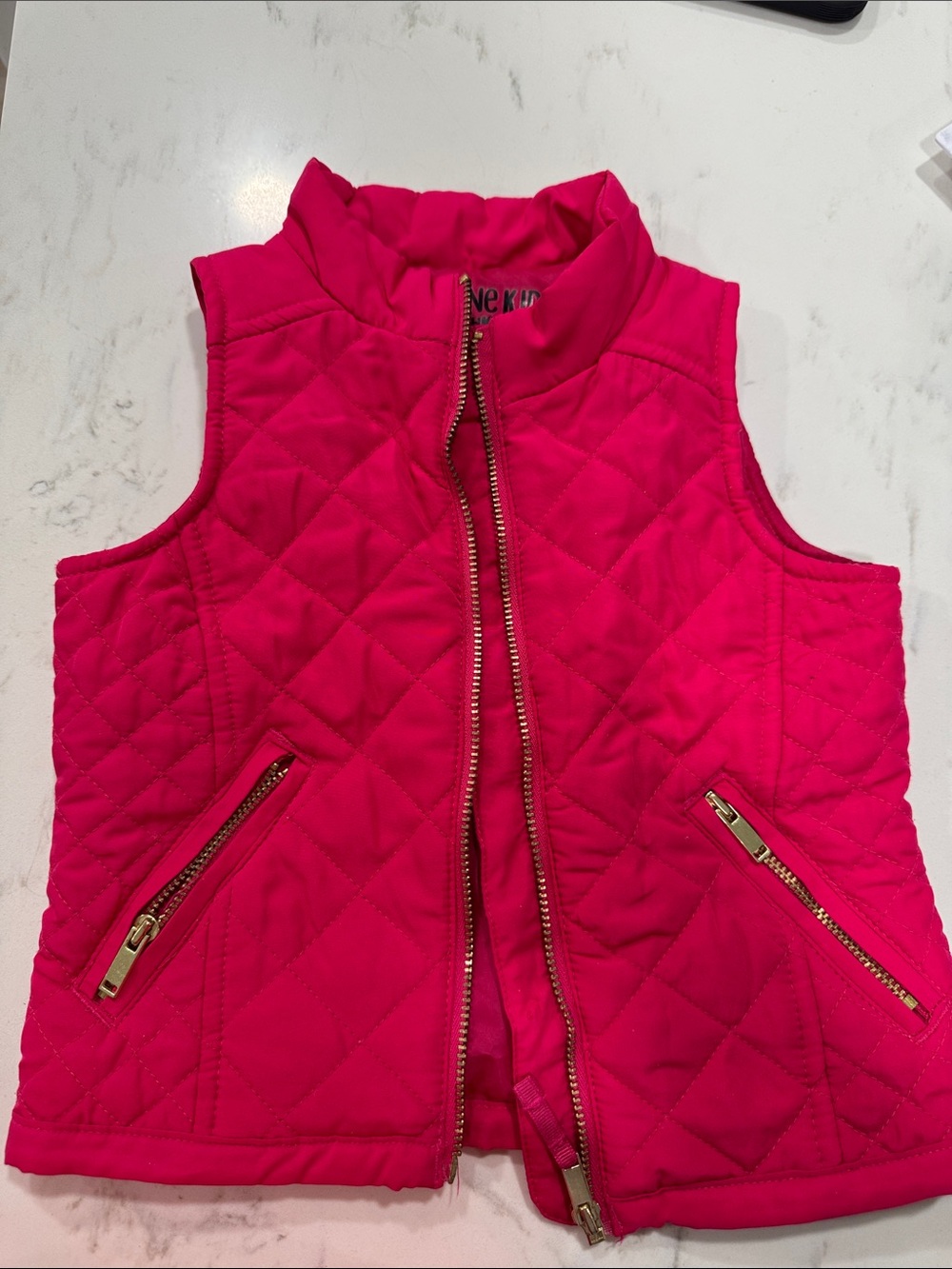 Girls' Quilted Hot Pink Puffer Vest - Lightweight Layering